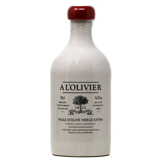 A L'Olivier Extra Virgin Olive Oil White Crock, 500ml