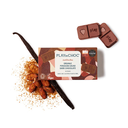 JustChoc Box 10 - Organic Peruvian Cacao Dark Chocolate 100g